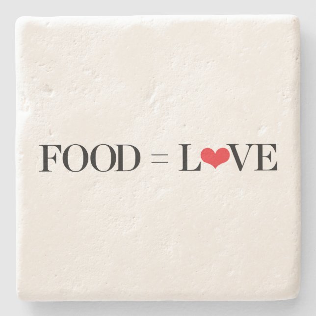 Food = Love Stone Coaster (Front)