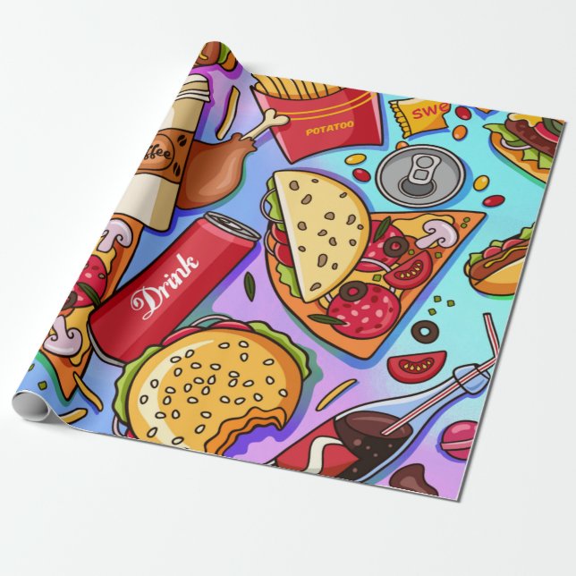 food love wrapping paper (Unrolled)