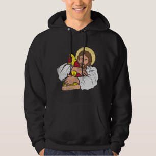Food Lover Jesus Pizza Funny God Christ Snack Chri Hoodie