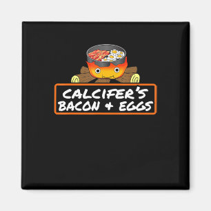 Food Lover Pun Bacon Egg Cook Dish Calcifers Gift Magnet