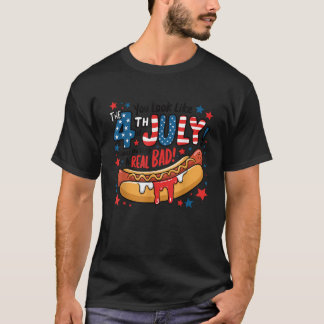 Food Lovers You Look Like the 4th of July For BBQ T-Shirt