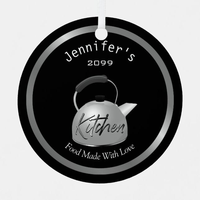 Food Made With Love Teapot Christmas Ornament  (Front)