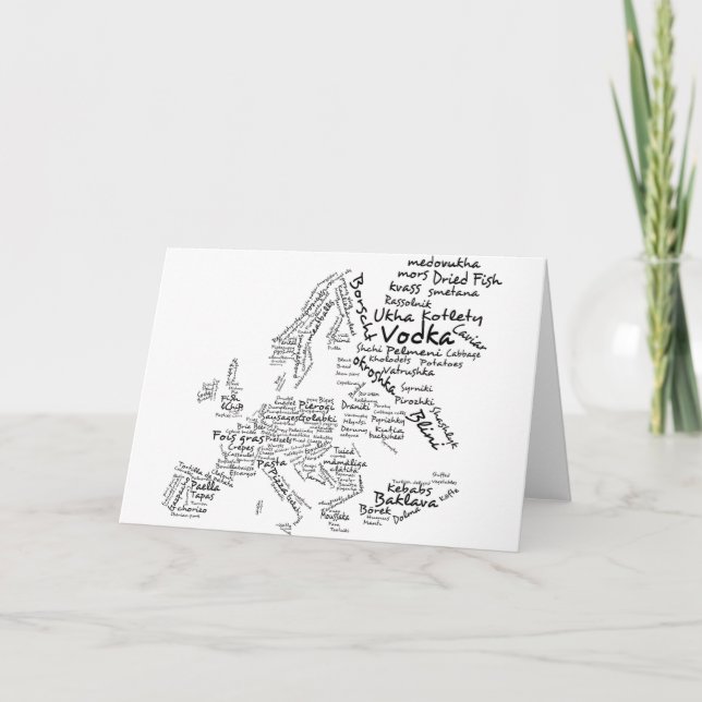Food Map of Europe Card (Front)