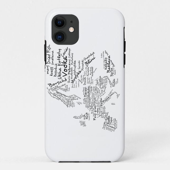 Food Map of Europe Case-Mate iPhone Case (Back)