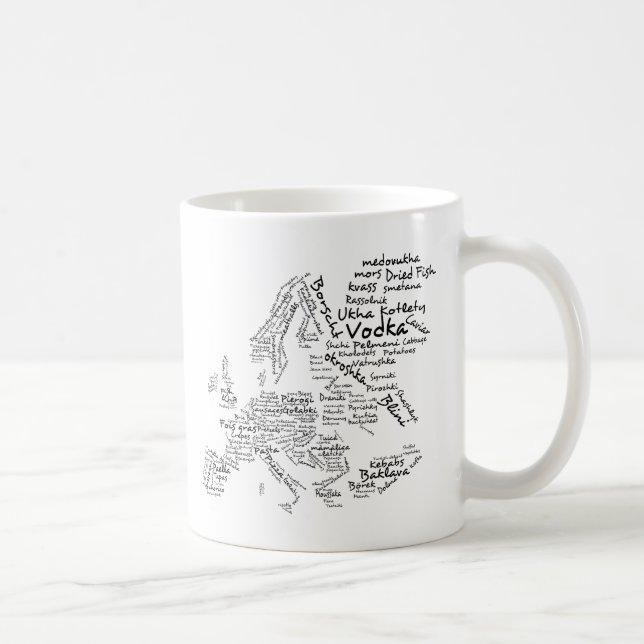 Food Map of Europe Coffee Mug (Right)