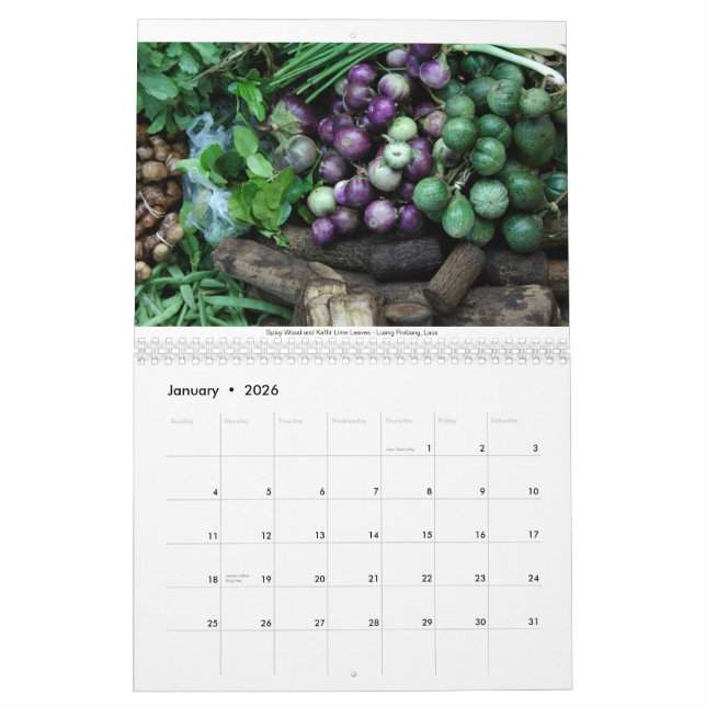 Food Markets of the World Calendar (Jan 2026)