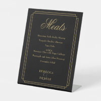 Food Menu Black And Gold Classic Art Deco