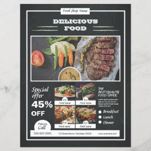 Food menu flyer