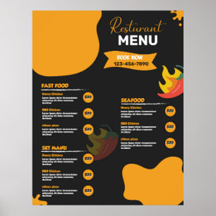 Food menu poster
