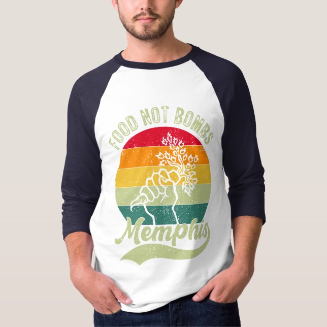 Food Not Bombs Memphis Playera T-Shirt (Front)