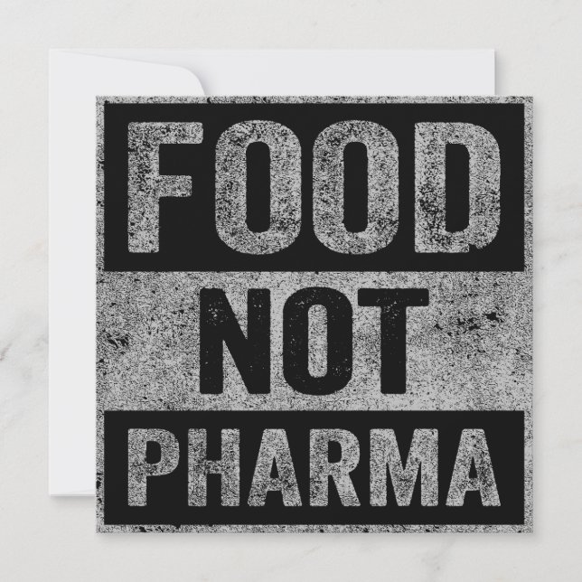 Food Not Pharma Natural Organic Nutrition Invitation (Front)