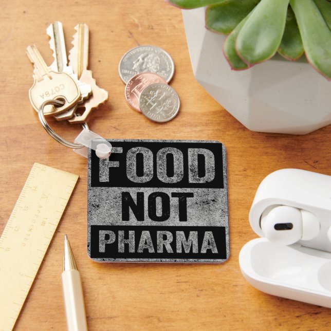 Food Not Pharma Natural Organic Nutrition Key Ring (Desk)