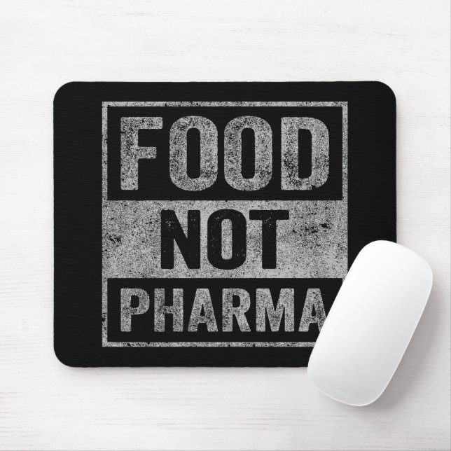 Food Not Pharma Natural Organic Nutrition Mouse Mat (With Mouse)