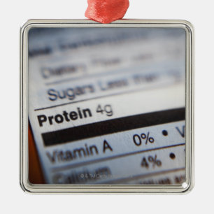 Food nutrition label metal tree decoration