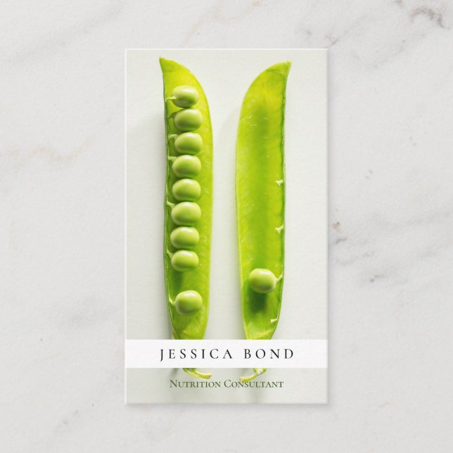 Food Nutrition Photo Professional Business Card (Front)