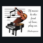 Food of Love - Shakespeare quote art print<br><div class="desc">If music be the  food of love,   play on.  Shakespeare quote - art print</div>