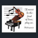 Food of Love - Shakespeare quote art print<br><div class="desc">If music be the  food of love,   play on.  Shakespeare quote - art print</div>