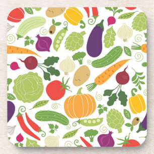 Food on a white background coaster