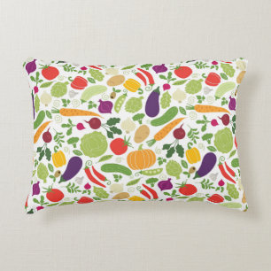 Food on a white background decorative cushion