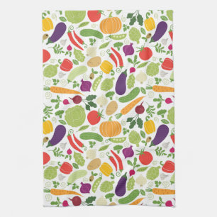 Food on a white background tea towel
