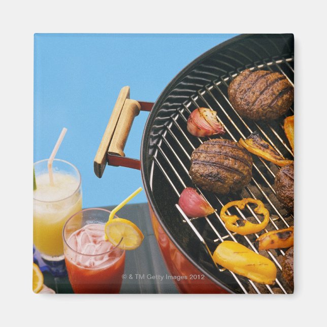 Food on grill magnet (Front)