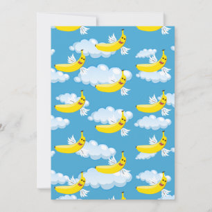 Food Party Cartoon Bananas Invitation