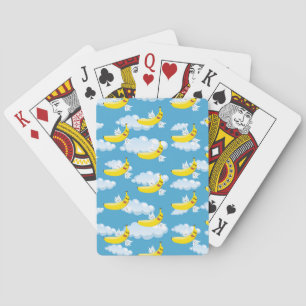Food Party Cartoon Bananas Playing Cards