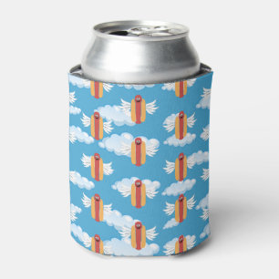 Food Party Cartoon Hot Dog Can Cooler