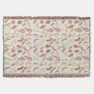 Food Pattern 2 2 Throw Blanket