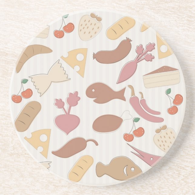 Food Pattern 2 Coaster (Front)