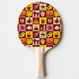 Food Pattern 2 Ping Pong Paddle