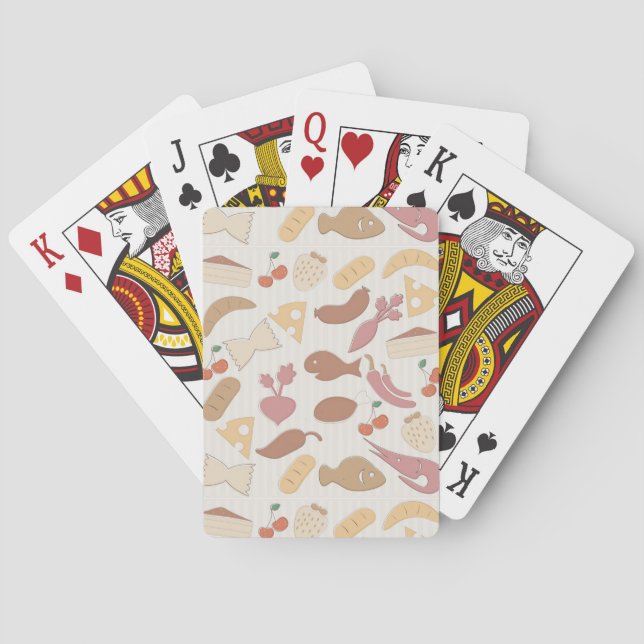 Food Pattern 2 Playing Cards (Back)