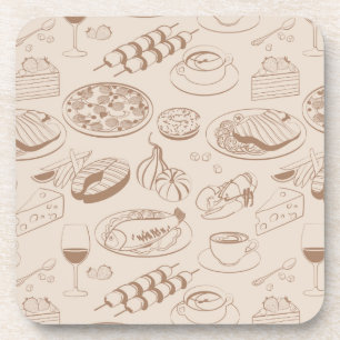 Food Pattern 3 Coaster