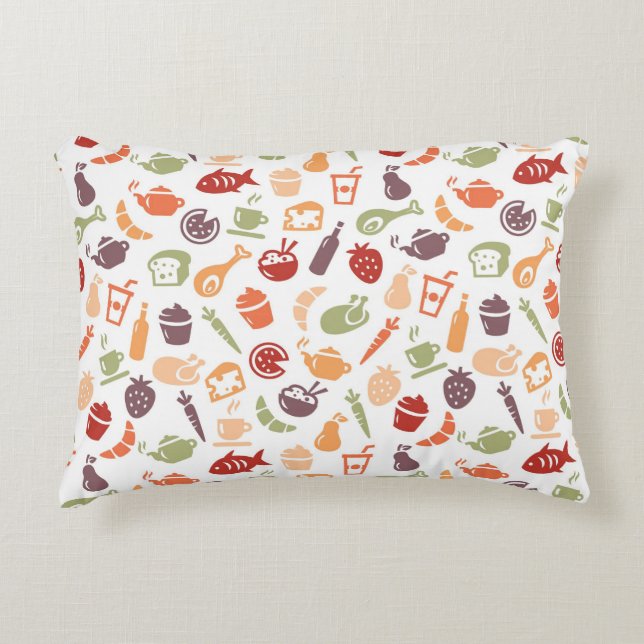 Food Pattern 3 Decorative Cushion (Front)