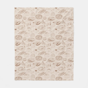Food Pattern 3 Fleece Blanket