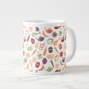 Food Pattern 3 Large Coffee Mug