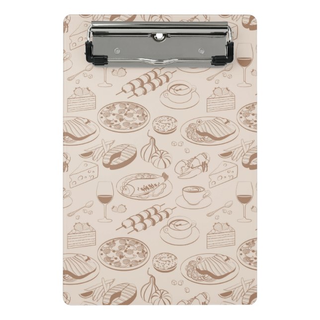 Food Pattern 3 Mini Clipboard (Front)
