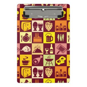 Food Pattern 3 Mini Clipboard