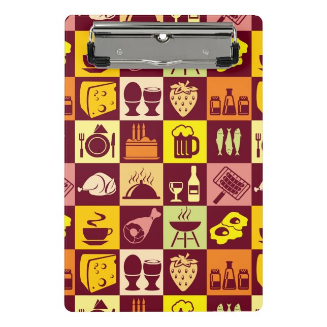 Food Pattern 3 Mini Clipboard (Front)
