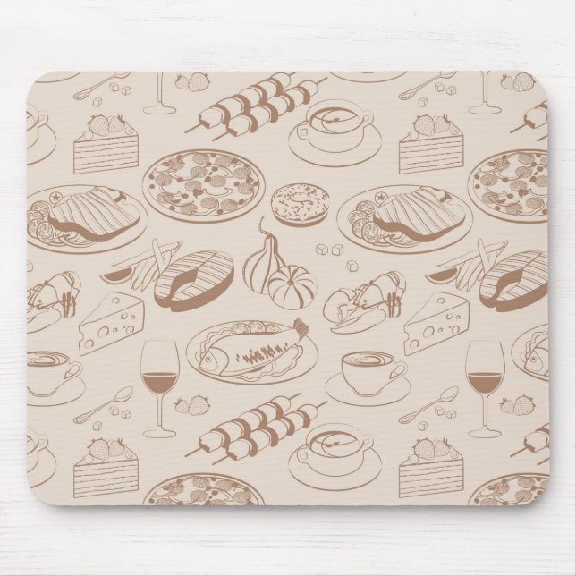 Food Pattern 3 Mouse Mat (Front)