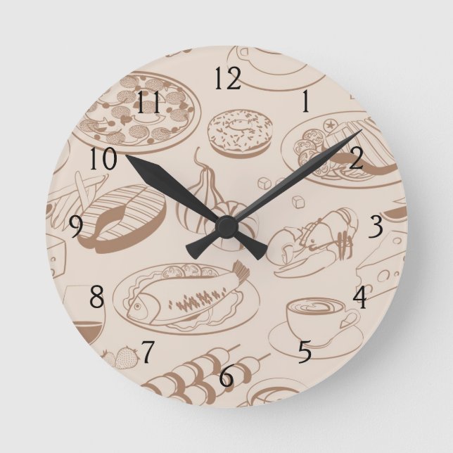 Food Pattern 3 Round Clock (Front)