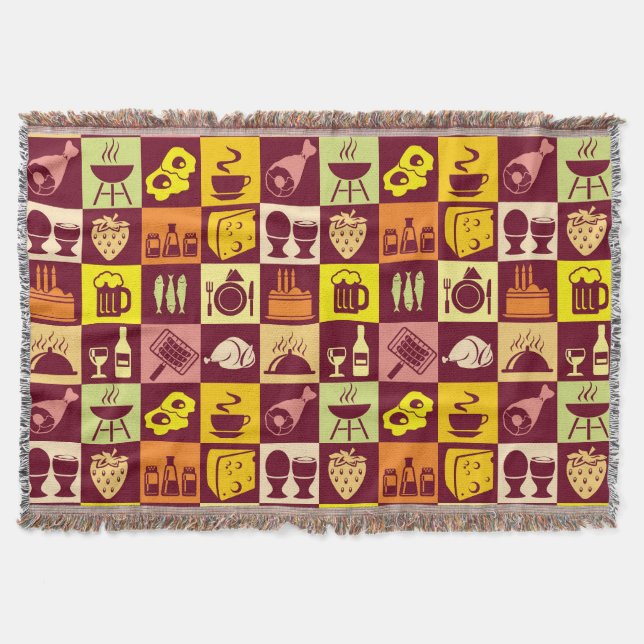 Food Pattern 3 Throw Blanket (Front)