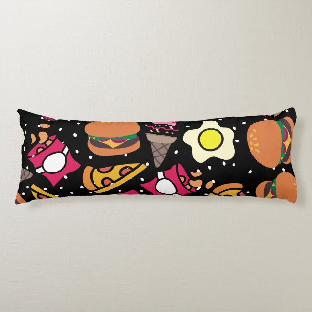 Food Pattern Body Cushion (Front)