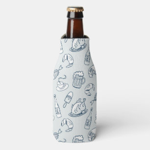 Food Pattern Bottle Cooler