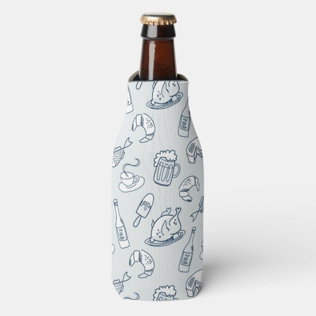 Food Pattern Bottle Cooler (Bottle Front)