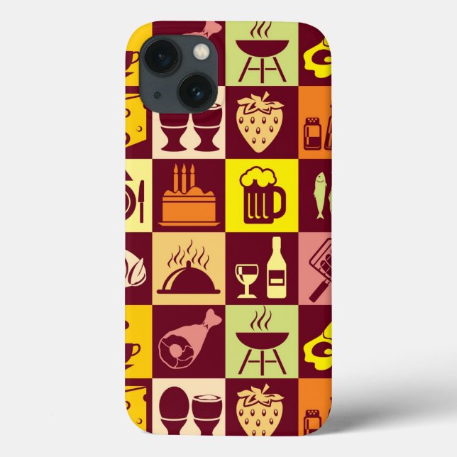 Food Pattern Case-Mate iPhone Case (Back)