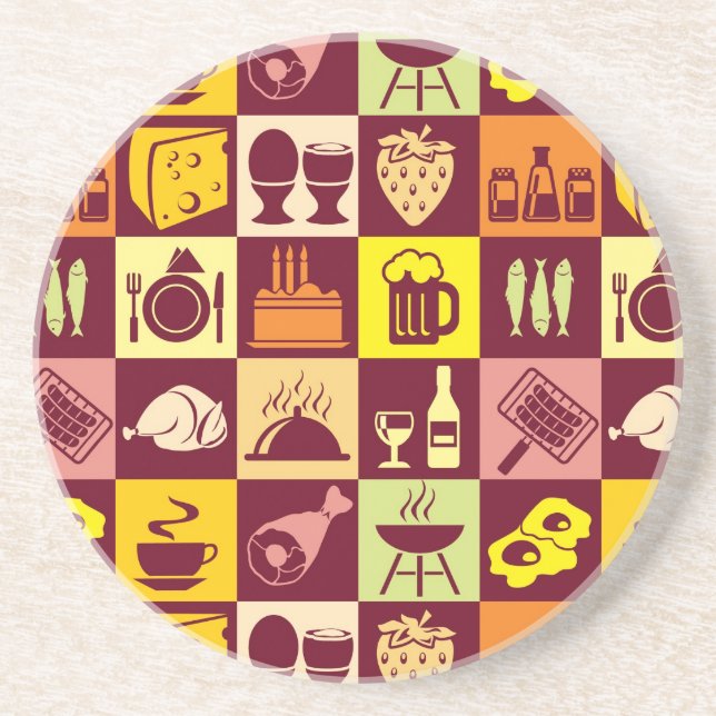 Food Pattern Coaster (Front)