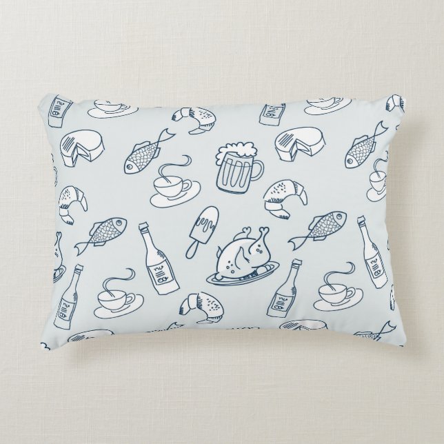 Food Pattern Decorative Cushion (Front)