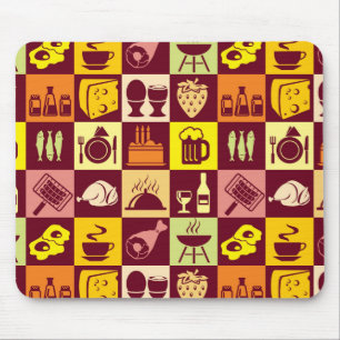 Food Pattern Mouse Mat