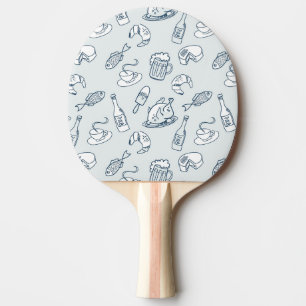 Food Pattern Ping Pong Paddle